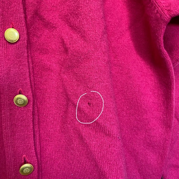 Vintage Pendleton Womens Sweater Medium Classic Cardigan Pink Wool Button Up - Picture 7 of 8